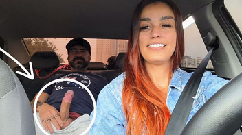 Motorista de aplicativo flagra passageiro se masturbando e aproveita para foder