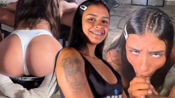 Novinha safada e boqueteira sugando o pau grande do namorado dotado