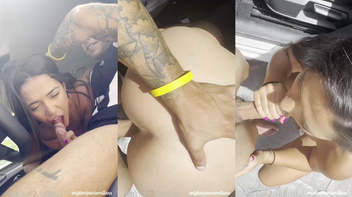 Chupando a morena puta dentro do carro e te comendo com amor
