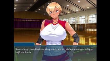 Oh yeah! The horny brunette from the volleyball club Episode 1 Spanish