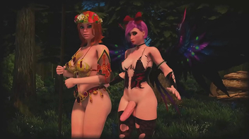 Shemale Fairy Fucks Amazon in the Forest – 3D Animation Cartoon Futa Porn Video